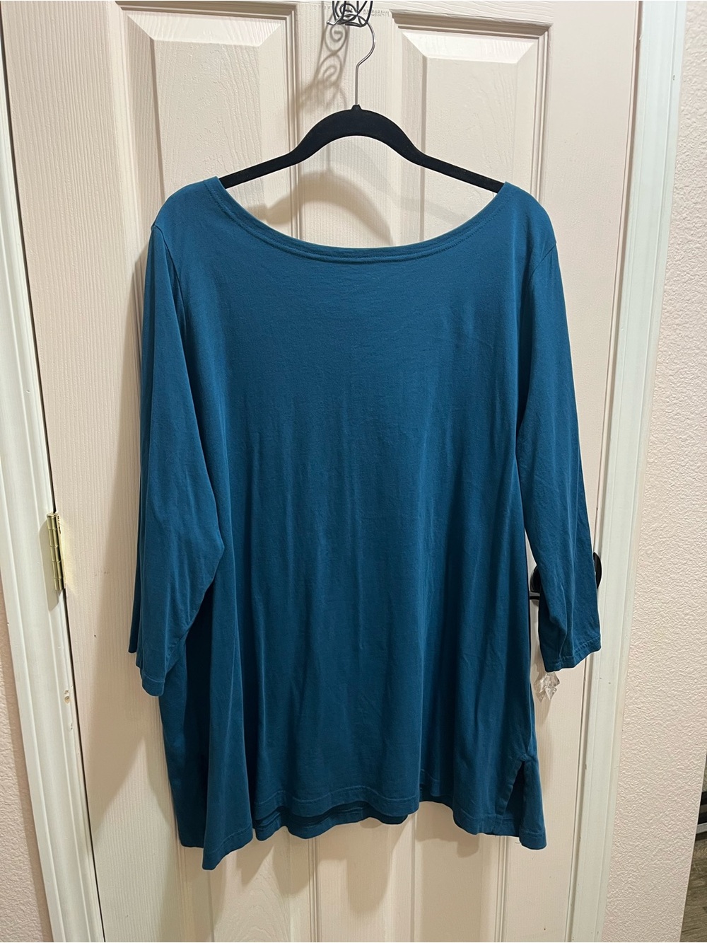 Duluth Trading Co Teal Boatneck Tunic Top